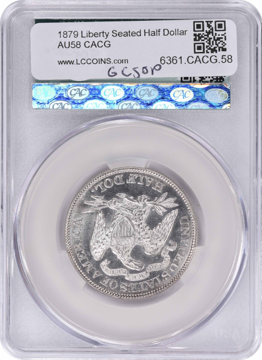 1879 Liberty Seated Silver Half Dollar AU58 CACG | eBay