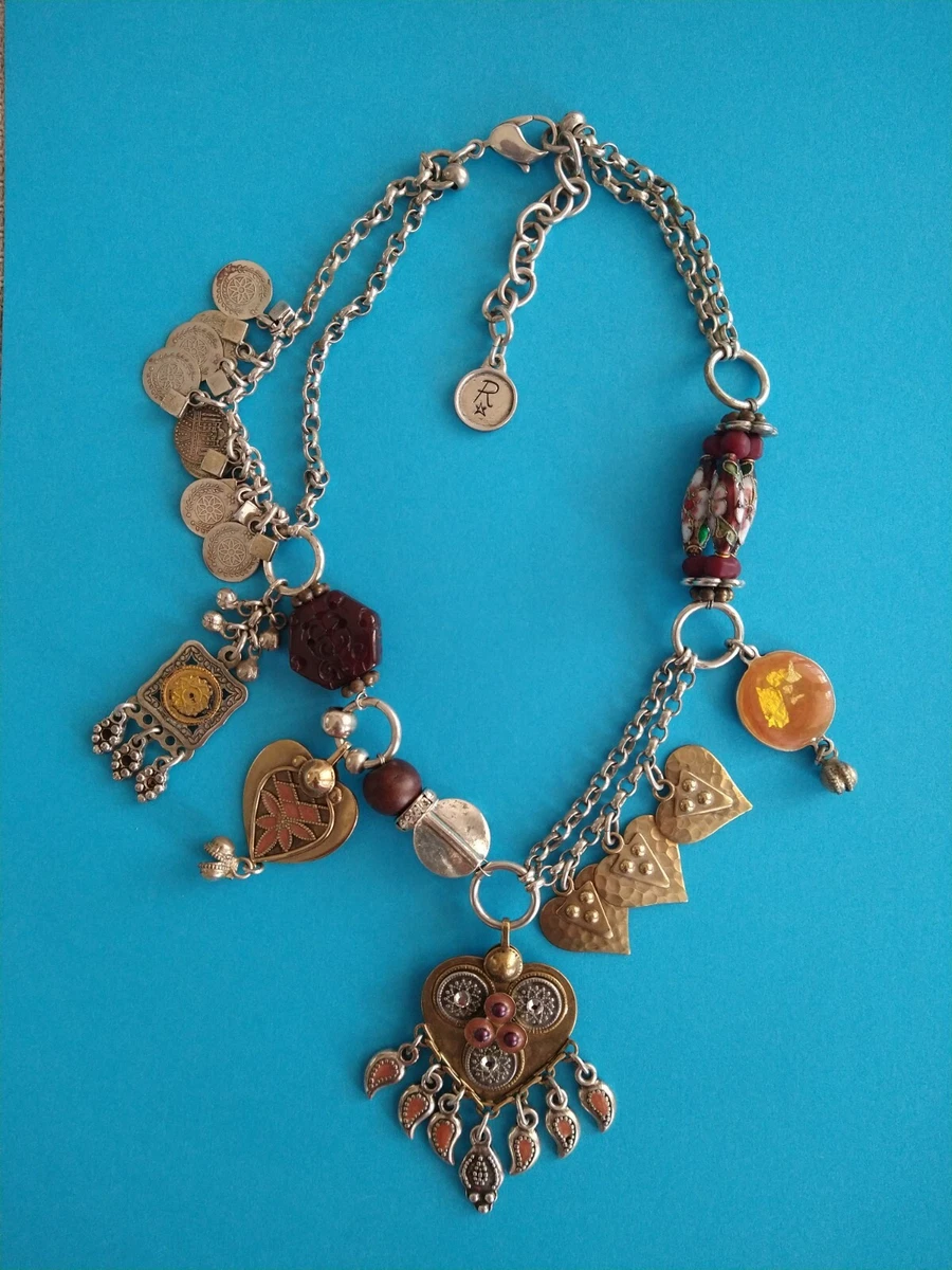 REMINISCENCE Paris. Silver Necklace with Charms Mint Condition