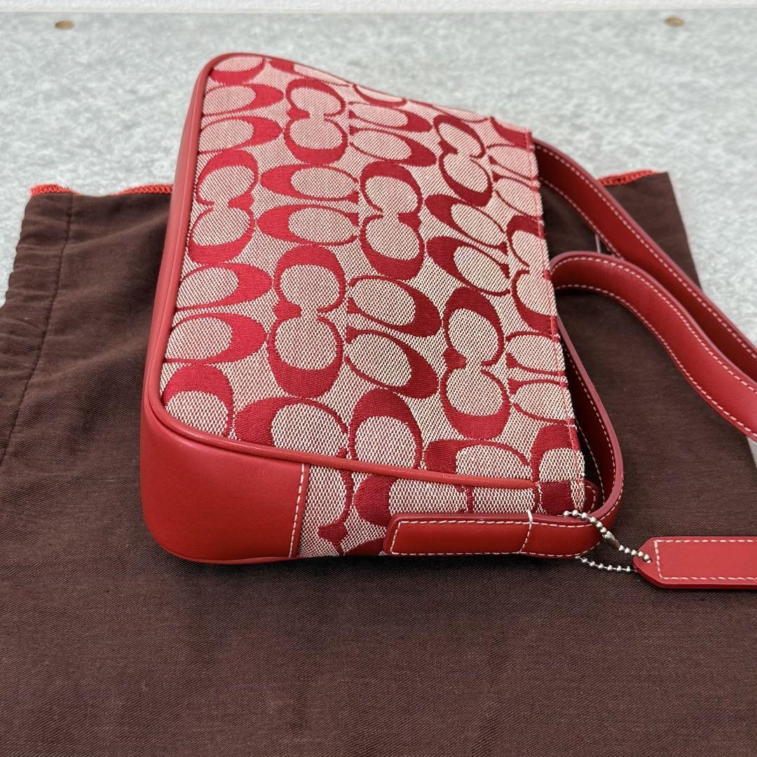 バッグ COACH Accessory Pouch Mini Signature Red バッグ Coach Signature Accessory Pouch Bag Red Coach