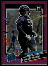 2023 Donruss #313 Darnell Wright Optic Rated Rookie Preview Pink Prizm