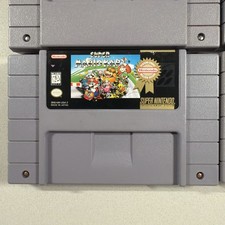 4 SNES Super Mario Bundle - World + Yoshis Island + Mario Kart + Dr Mario Tested