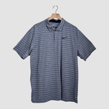 Nike Dri-Fit Performance Golf Polo Shirt Men s Size XL Blue Short Sleeve