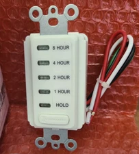 Intermatic EI220W-1 In-Wall Electronic Countdown Timer 1/2/4/8 Hour - Open Box