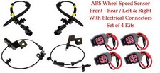 4 Abs Wheel Speed Sensor Wconnectors Front-rear Left Right Fits Fusion Mkz 4 Abs Wheel Speed Sensor Wconnectors Front-rear Left Right Fits Fusion Mkz
