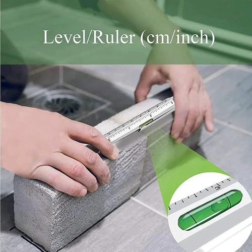Penna a sfera multifunzione 7 in1 con strumento portatile moderno misura tecnica - Foto 4 di 16