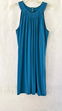 Calvin Klen Teal Sleeveless Shelf-Bra Dress Size 6