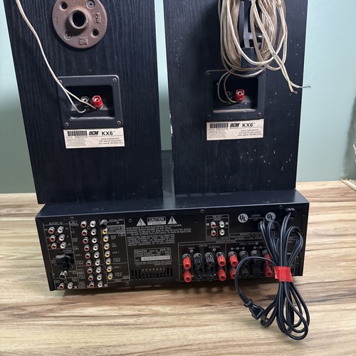 Denon AVR-75 AV Surround AM/FM Stereo Receiver W/ 2 DCM Speakers - Picture 12 of 13