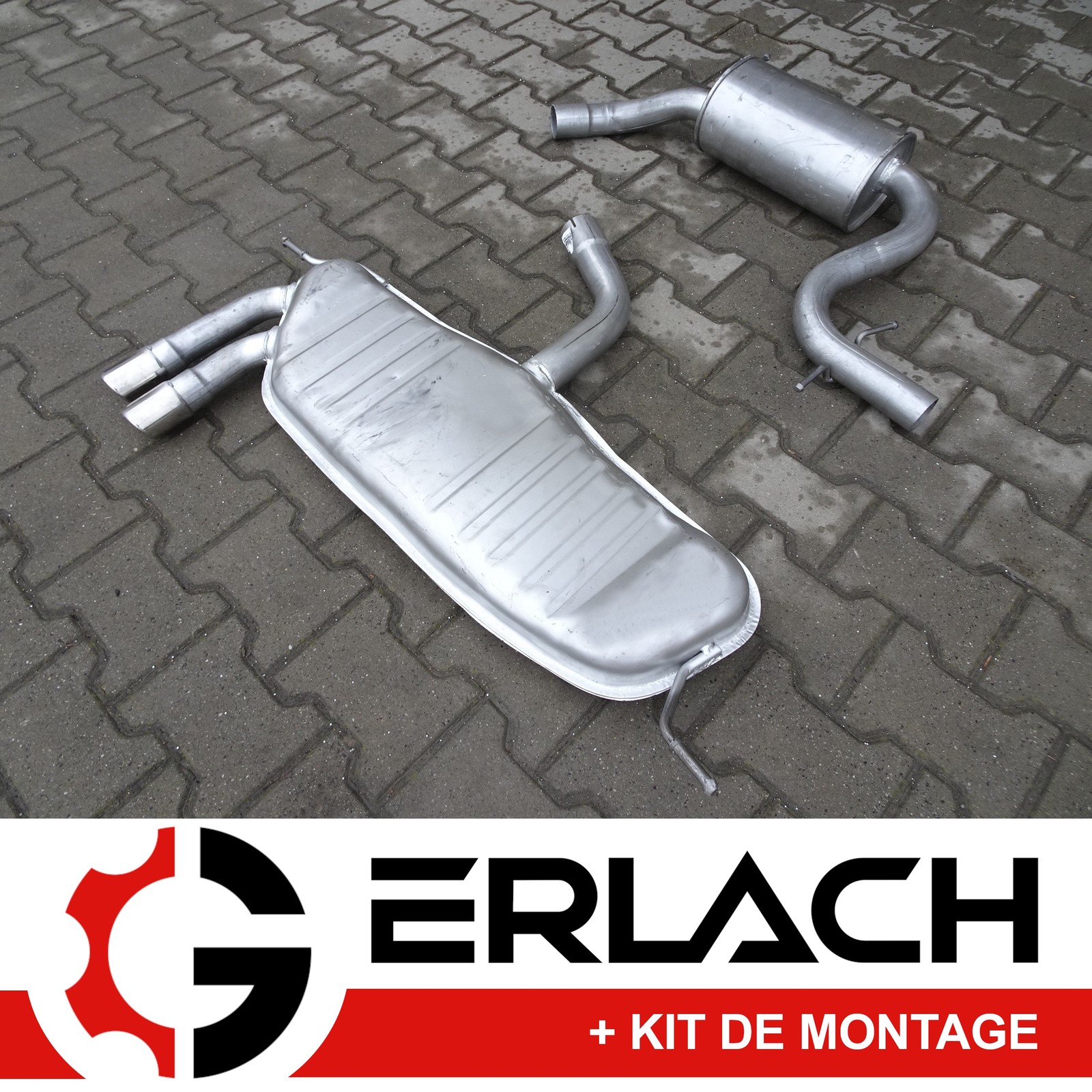 Silencieux echappement Golf V 2.0 TFSI GTi 2004-2009 finition chrome