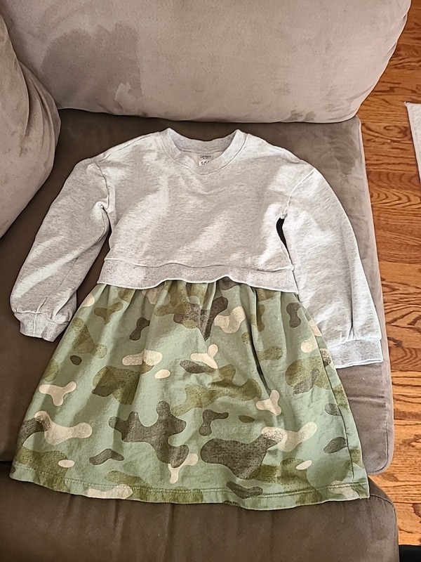 Carters Girls Dress Camo And Gray Size 5