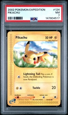 pikachu expedition pokemon card Lightning Colorless Lightning Tail Flip a coin Raichu - Expedition Pokmon card