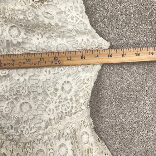 MM Couture Dress Women Small White Floral Lace Sleeveless Beach Boho Summer NWT - Picture 3 of 8