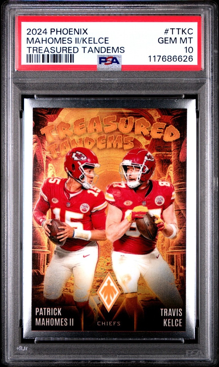 2024 PANINI PHOENIX #TTKC MAHOMES II/KELCE TREASURED TANDEMS PSA