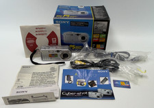 Sony Cyber-shot DSC-P5 3.2MP Digital Camera Memory Stick Box Untested NO BATTERY