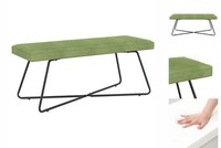 Bank Uni HellgrüN 110X40X45 Cm Samt