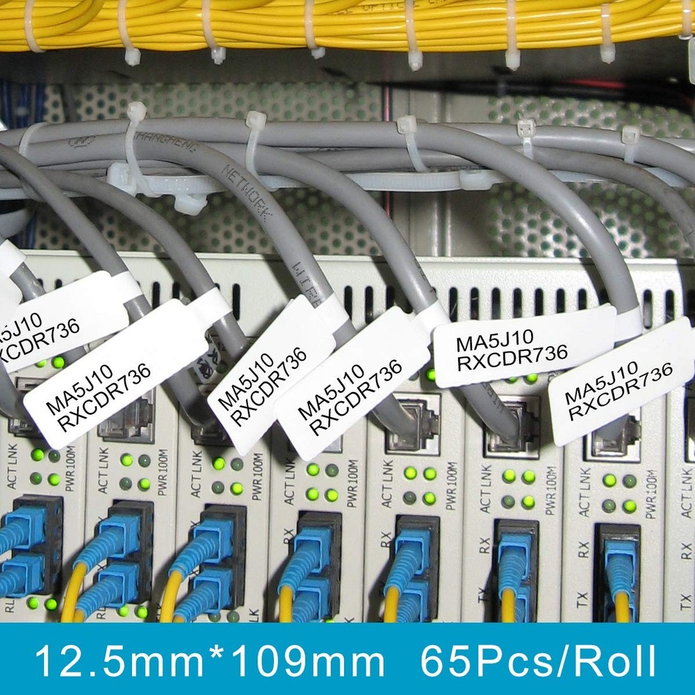 D11 Cable Label Maker Tape 0.5x4.3 Inch Standard Laminated Print Paper D11 Cable Label Maker Tape 0.5x4.3 Inch Standard Laminated Print Paper