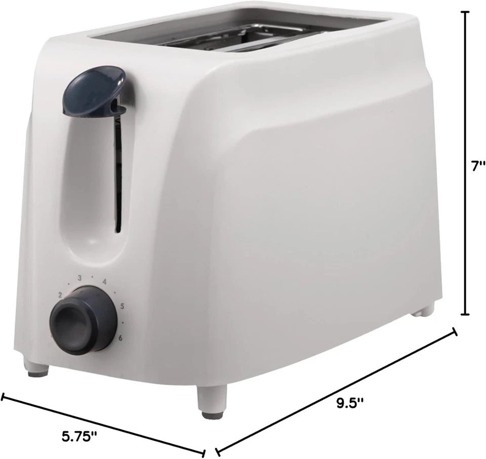 BRENTWOOD TS-260W: Cool-Touch 2-Slice Toaster - White - Image 2 of 2