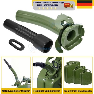 Für BW EINFÜLLSTUTZEN FLEXIBEL 26cm Ausgießer Metall Kanister Benzin Tankstutzen