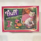 Mattel Barbie Fluff Cat Set 1982 Vintage Kitty, Carrying Case, Scratching Post