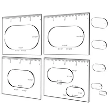 Pack of 4 Oval Inlay Template Set Router Templates for Woodworking Router Jig...