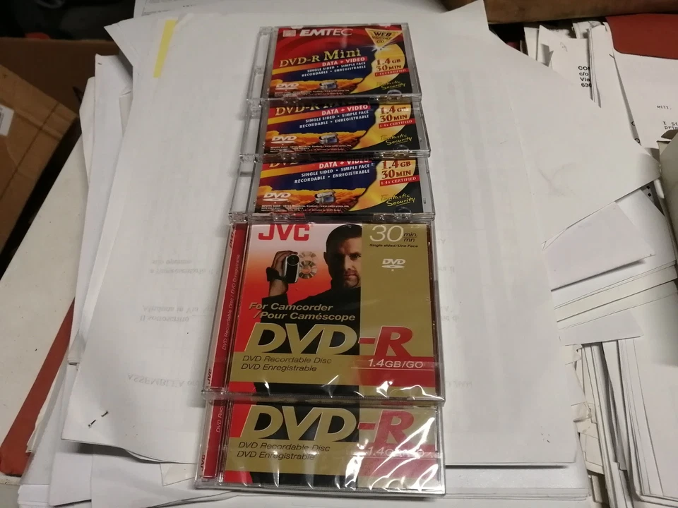 5 MINI DVD - R 30 MINUTI EMTEC JVS - Immagine 2 di 2