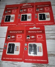 NUILAKS 128GB MicroSD Memory Card w/ Adapter NEW Black Generic “LOT OF 5”