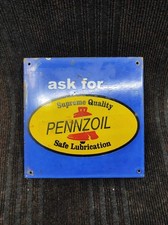 لوحة معدنية Porcelain Pennzoil