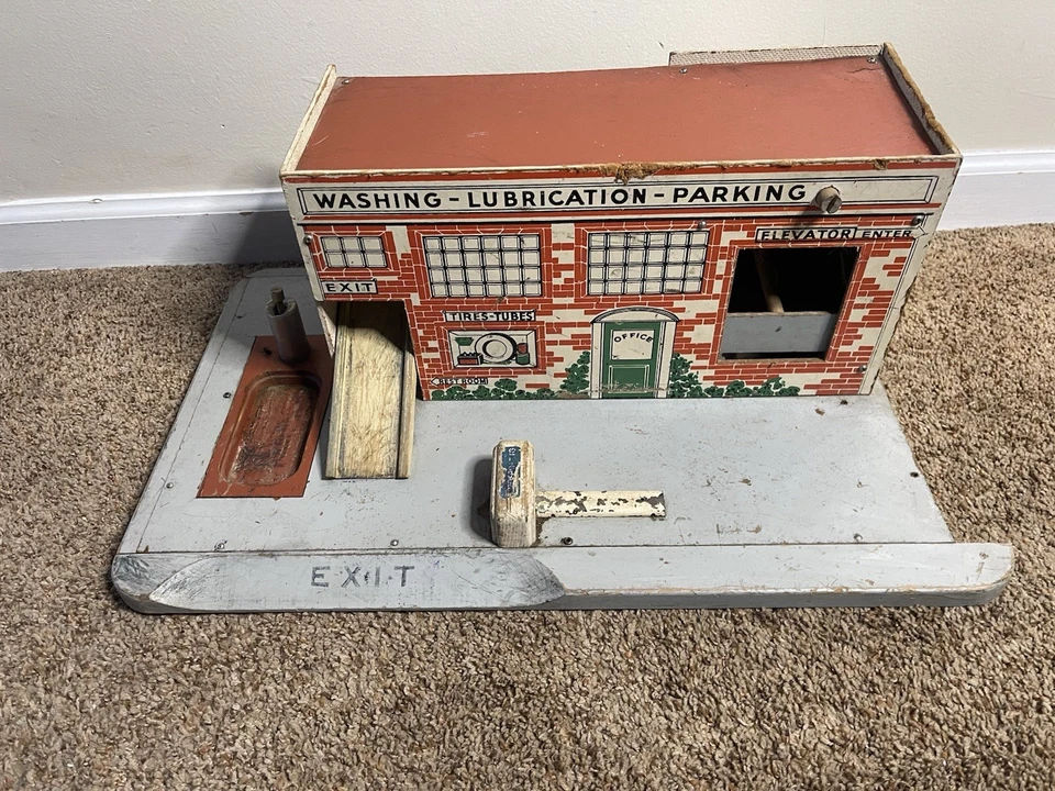 Vintage Lot 1940s Keystone Fire Station, Service Station Sign, Parking Garage - Image 2 of 4