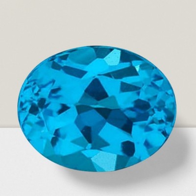 Blue Topaz Oval Cut Gemstone 2 Cts - 9x7 mm Calibrated Loose Gem #