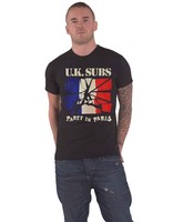 Uk Subs T Shirt Party In Paris Band Logo Nue Offiziell Herren Schwarz