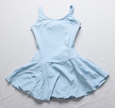 So Danca Girl's Bow On Back Tank Dress Leotard EH6 Light Blue Size 8-10 NWT