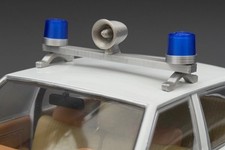 124 Scale Model Blue Twin Beacon Ray Speaker Police Lightbar Visibar 2461b