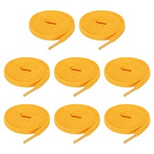 4 Pairs Flat Shoe Laces 5/16" x 150" Polyester Sneaker Shoestring, Gold