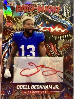 2026 Wildcard Allumination Dino-Might Odell Beckham Jr True 1/1 Auto Case Hit