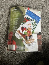 Christmas Bucilla STOCKING FELT Applique Holiday Craft Kit SANTA'S SLED 86279,
