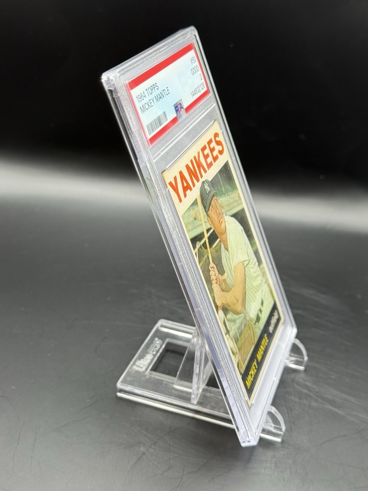 1964 Topps Mickey Mantle # 50 Yankees PSA 2 view 2