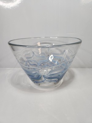 Vtg. Signed M. Rhys Williams 1987 Studio Art Glass Centerpiece Bowl