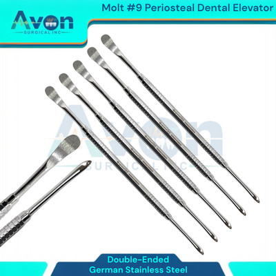 New 5 EA Premium German Molt Periosteal Elevator # 9 Dental Dentist Instruments
