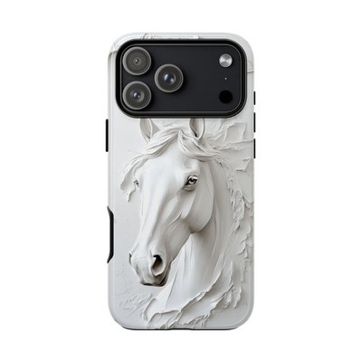 Phone Ink - iPhone/Galaxy/Pixel - Tough Case - White Horse Porcelain
