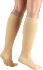 Truform 30-40 mmHg Knee High Compression Stockings, Beige, Medium , Closed Toe