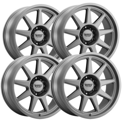 (Set of 4) Thret Off-Road 705 Flood 18x9 6x135 +18mm Gunmetal Wheels Rims