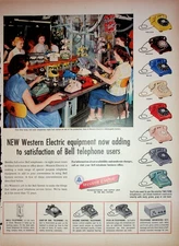 Original 1954 Vintage Telephone Ad: Western Electric, Unit of the Bell System