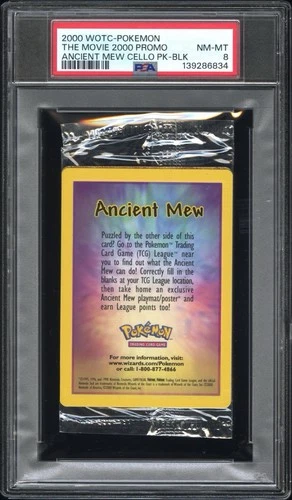 POKEMON PSA 8 NM MINT SEALED PACK ANCIENT MEW 2000 GAME PROMO MOVIE