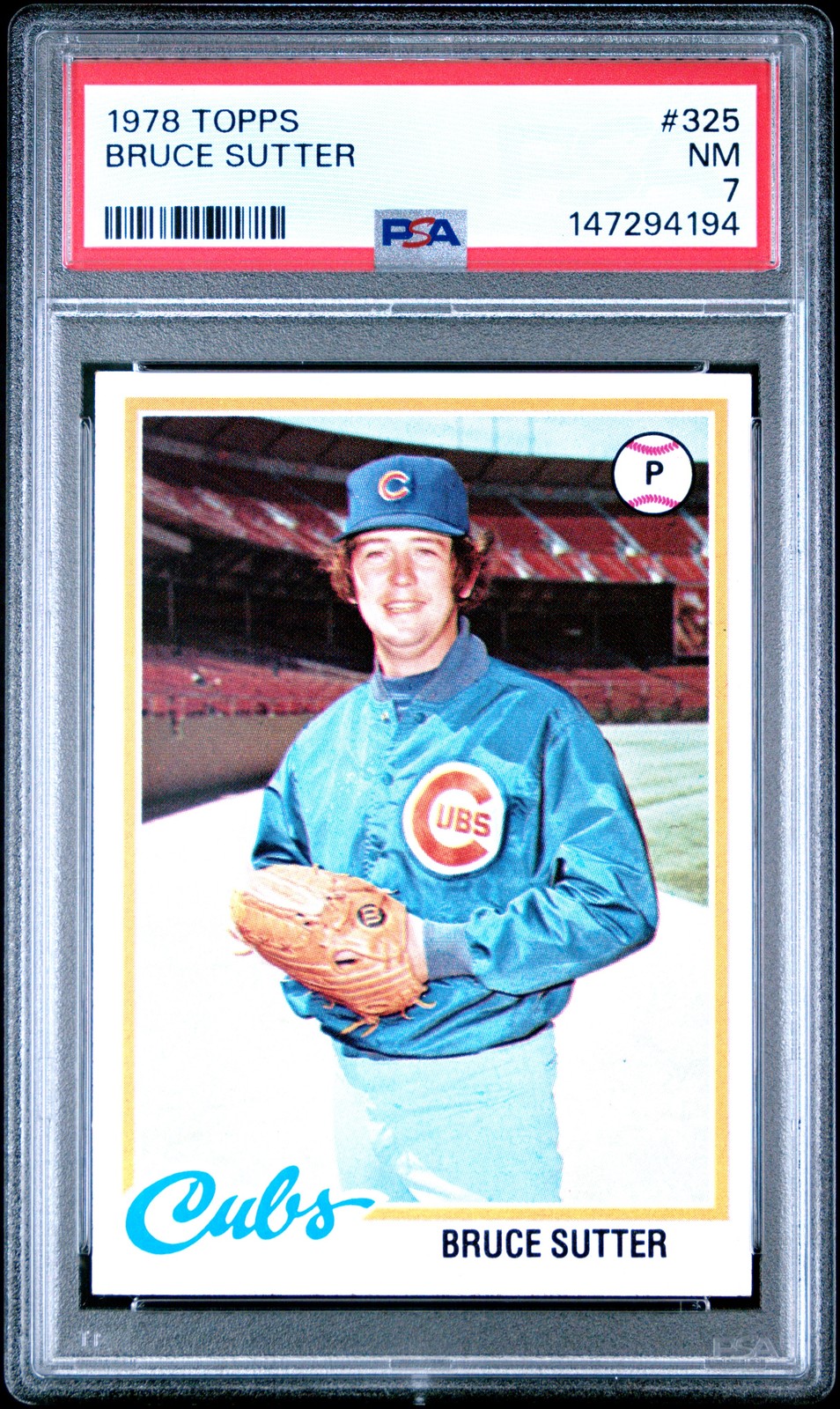 1978 TOPPS #325 BRUCE SUTTER PSA 7