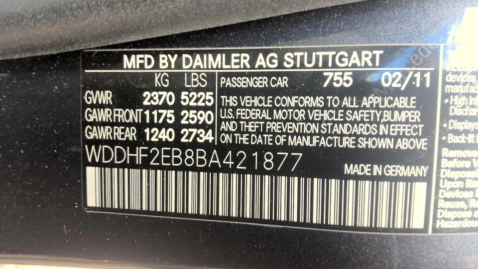 Vidrio de panel de techo usado para: Mercedes-benz Mercedes clase e 212 2011 tipo SDN E35 Foto 3 de 4