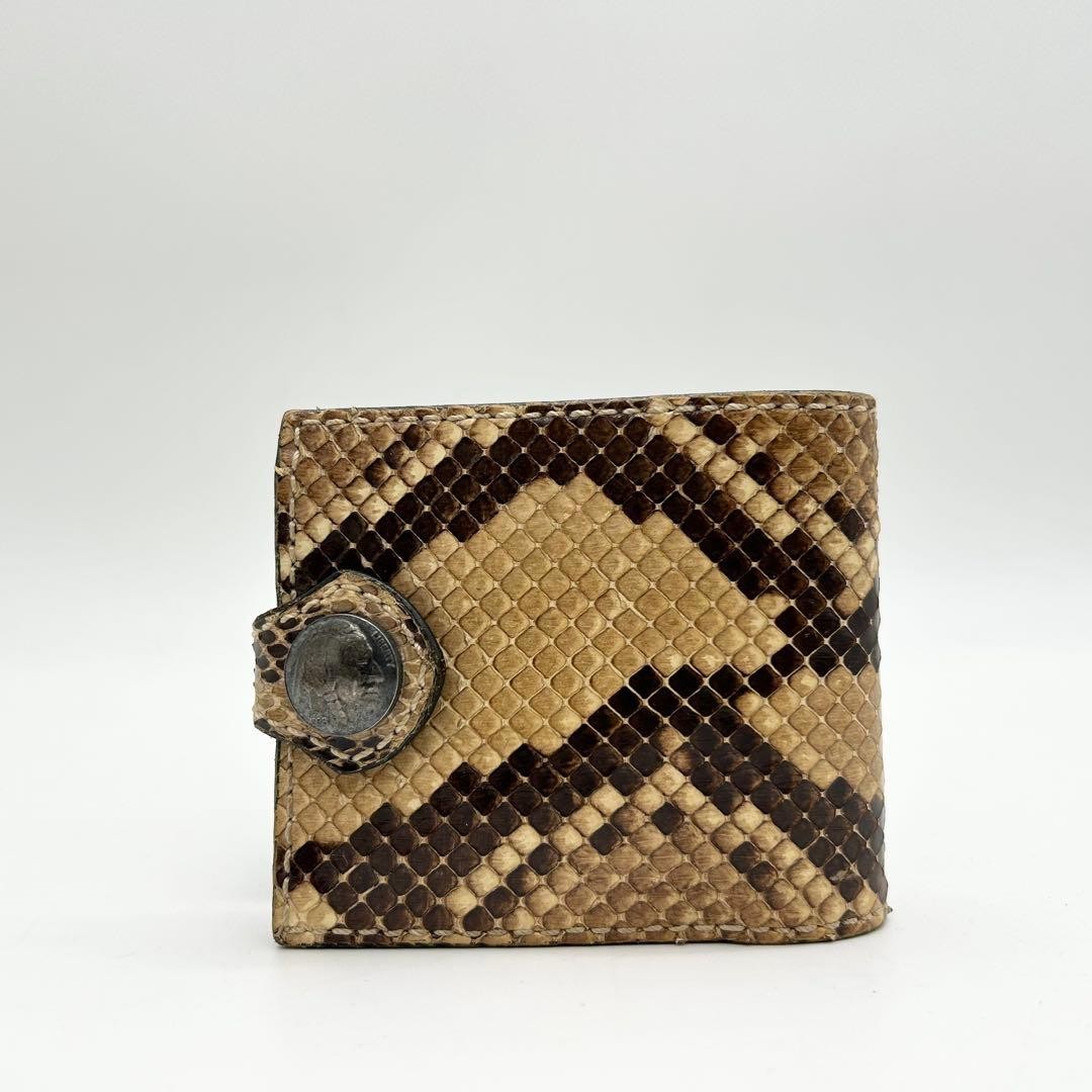 Excellent Condition FUNNY Python Leather Bifold W… - image 2