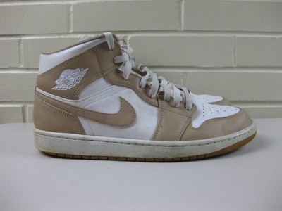 Jordan Air Jordan 1 Mid Men's (12) High Top Sneakers Shoes Tan Gum #554724