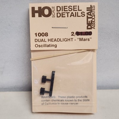 Diesel Locomotive Dual Headlight MARS Oscillat Detail Associates 1008 HO plastic