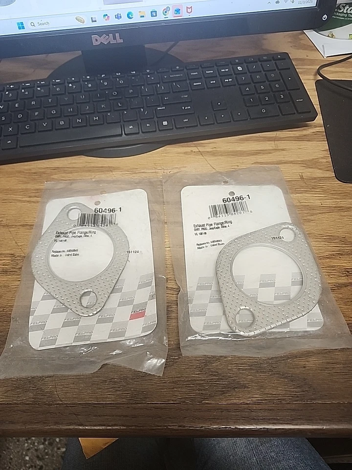 Junta de brida de tubo de escape Fel Pro 60496 1 nuevo de stock para Jeep Mitsubishi - Swanky Barn Foto 4 de 4