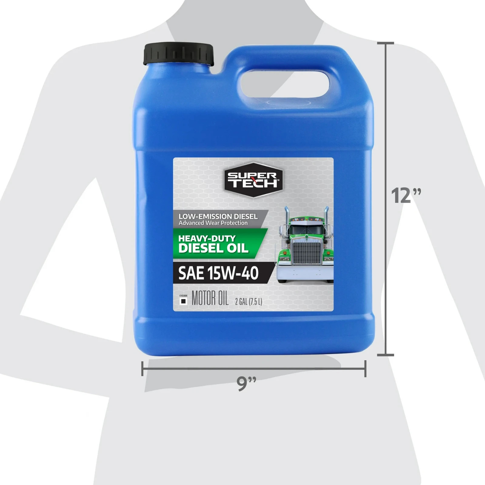 (2 pack) Super Tech Heavy Duty SAE 15W-40 Motor Oil, 2 Gallons, Free ship