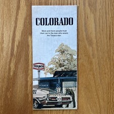 Texaco Map Colorado Denver Colorado Springs Aurora 1972 Gas Oil Advertising